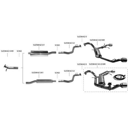 Bastuck Endschalldämpfer Suzuki Swift AZ Sport 1.4 L - Abgasanlagen / Downpipes
