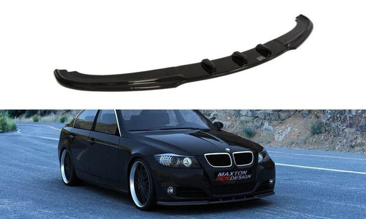 Maxton Design Frontlippe für BMW 3er E90|E91 Facelift Limousine/Kombi schwarz hochglanz