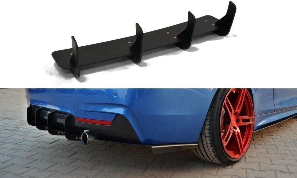 Maxton Design Racing-Diffusor-Erweiterungen für BMW 4er F32 M-Paket schwarz unbearbeitet