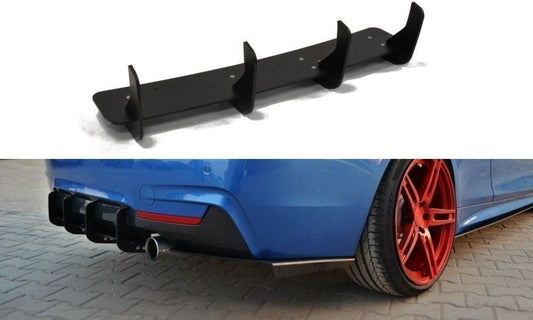 Maxton Design Racing-Diffusor-Erweiterungen für BMW 4er F32 M-Paket schwarz unbearbeitet