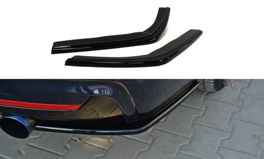 Maxton Design Diffusor-Erweiterungen für BMW 4er F32 M-Paket schwarz hochglanz