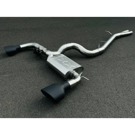DTH - RS3 8V OPF - 90mm Klappenauspuffanlage REAPER V4 - Oval 170 x 104mm RS6 Black - Abgasanlagen / Downpipes