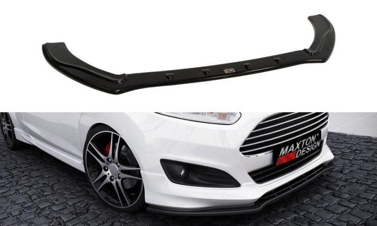 Maxton Design Frontlippe für Ford Fiesta MK7 ST-Line Facelift schwarz hochglanz