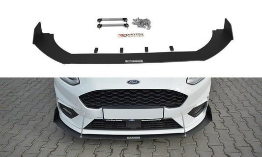 Maxton Design Racing-Frontlippe für Ford Fiesta MK8 ST|ST-Line schwarz unbearbeitet