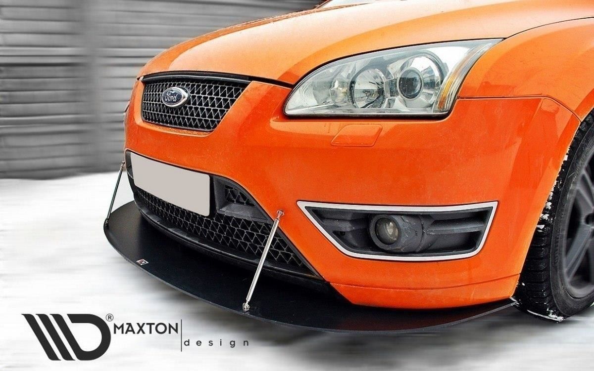 Maxton Design Racing-Frontlippe für Ford Focus MK2 ST schwarz unbearbeitet