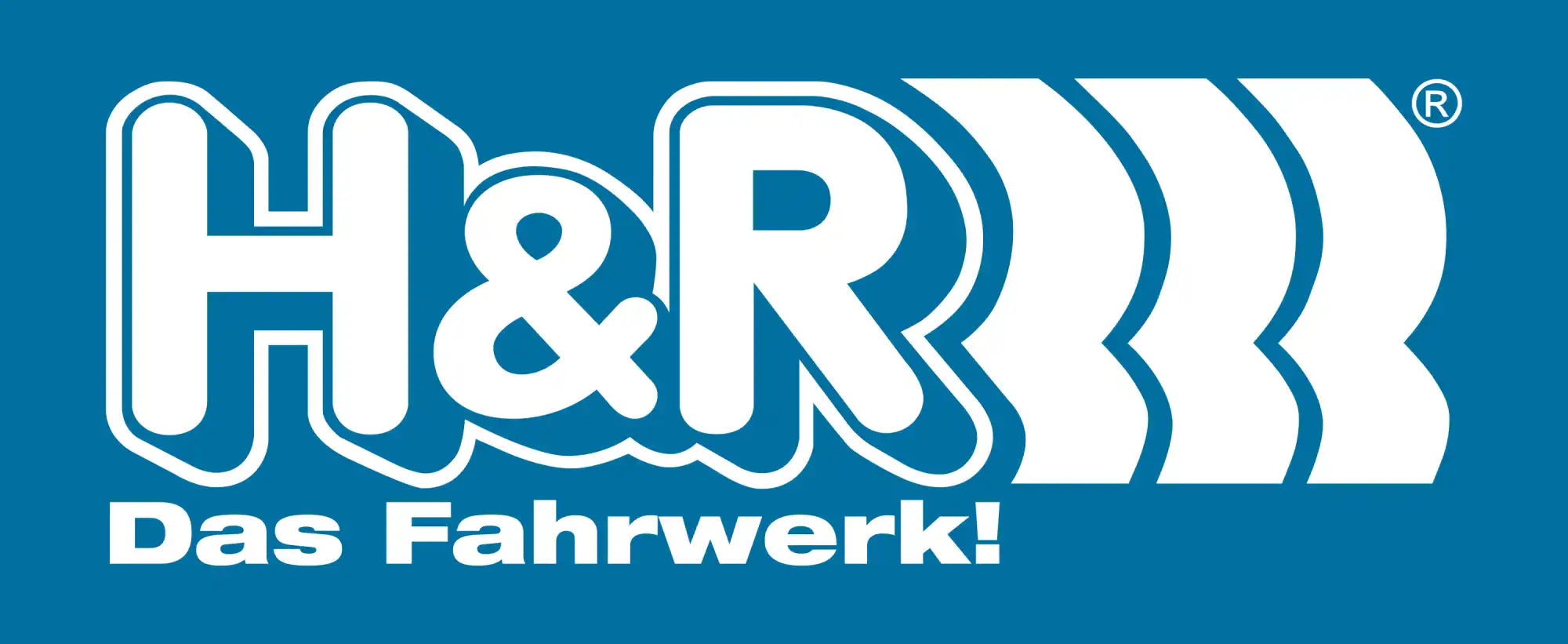 H&r das Fahrwerk! Blue Suspension System Logo.