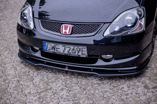 Maxton Design Frontlippe für Honda Civic MK7 Type-S|Type-R Facelift Carbon Look