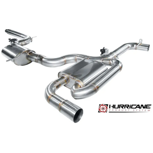 Hurricane 3,5’’ Abgasanlage für VW Scirocco III 2.0 TSI 200 -220ps V3 - an Serie / ohne Endrohre - Fahrzeugauswahl