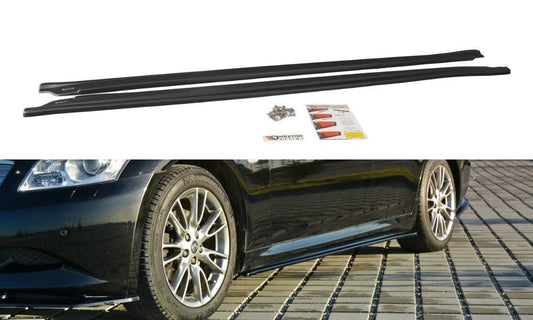 Maxton Design Seitenschweller für Infiniti G37 Limousine schwarz hochglanz