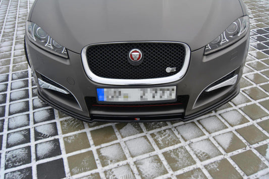 Maxton Design Frontlippe für Jaguar XF schwarz hochglanz