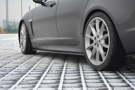 Maxton Design Seitenschweller für Jaguar XF schwarz hochglanz