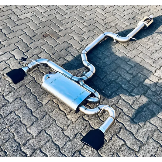 L-Performance - Seat Leon Cupra Terrorline Klappenabgasanlage 3,5 Zoll auf 2x3 Zoll mit CH Zulassung - Oval 95 x 152mm