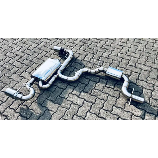 L-Performance - VW Golf 6 GTI Klappenabgasanlage mit CH Zulassung - 101mm scharfkantig / Adapter auf Serie / BWA
