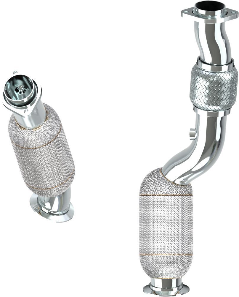 Capristo Satz Downpipes mit 250 Zellen Sportkat für BMW Alpina B3 / B4