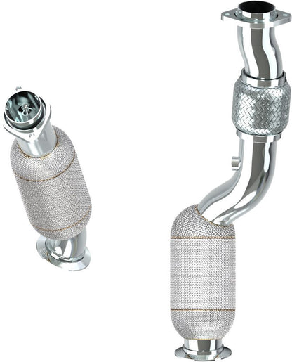 Capristo Satz Downpipes mit 250 Zellen Sportkat für BMW Alpina B3 / B4