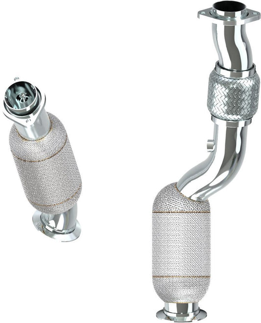 Capristo Satz Downpipes mit 250 Zellen Sportkat für BMW Alpina B3 / B4