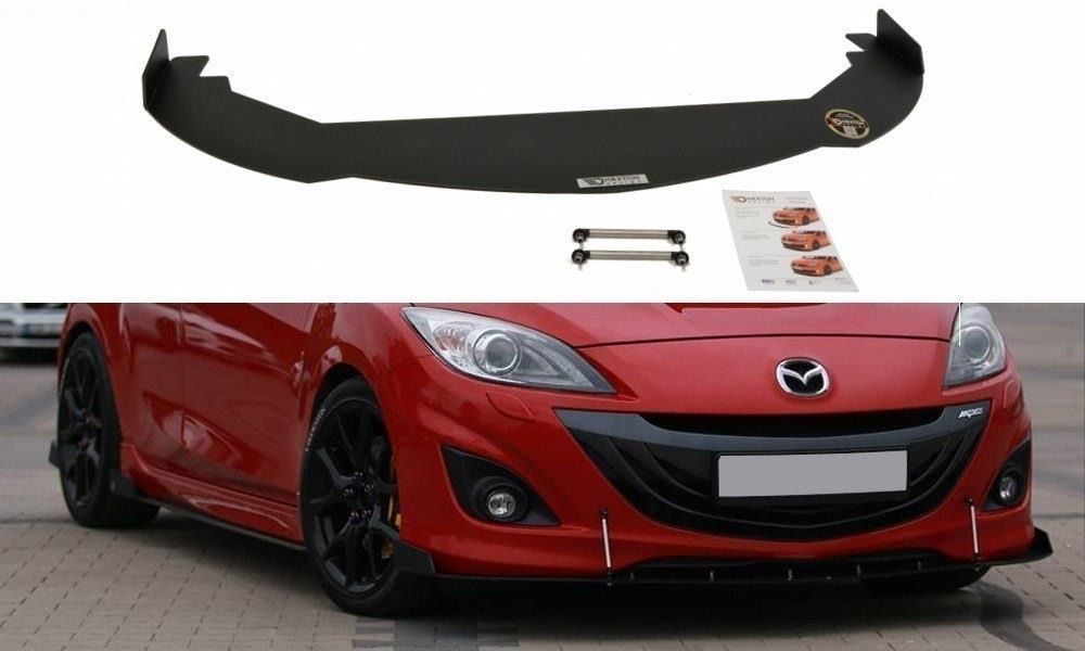 Maxton Design Racing-Frontlippe für Mazda Mazda 3 MK2 MPS schwarz unbearbeitet