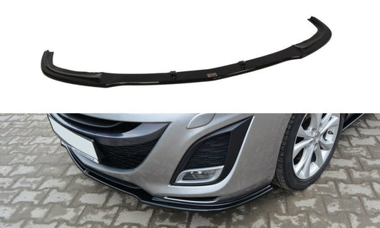 Maxton Design Frontlippe für Mazda Mazda 3 MK2 SPORT Vorfacelift schwarz hochglanz