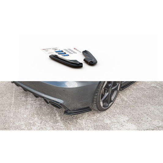 Maxton Design Diffusor-Erweiterungen Flaps für Audi 8V RS3 Sportback schwarz hochglanz