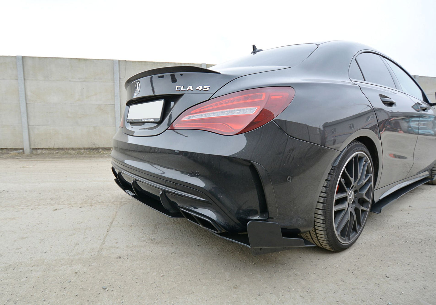Maxton Design Racing-Diffusor-Erweiterungen für Mercedes CLA-Klasse C117 CLA45 AMG|A45 AMG Facelift schwarz unbearbeitet