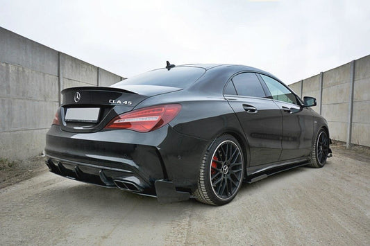 Maxton Design Racing-Seitenschweller für Mercedes CLA-Klasse C117 CLA45 AMG|A45 AMG Facelift schwarz unbearbeitet
