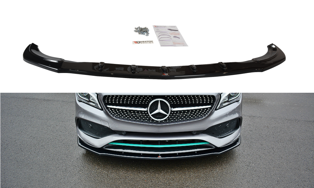 Maxton Design Frontlippe für Mercedes CLA-Klasse C117 AMG-Paket Facelift schwarz strukturiert