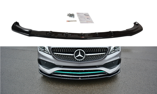 Maxton Design Frontlippe für Mercedes CLA-Klasse C117 AMG-Paket Facelift schwarz strukturiert