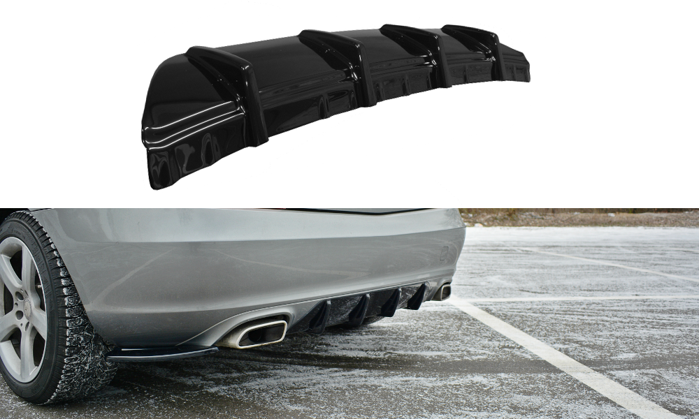 Maxton Design Diffusor für Mercedes SLK-Klasse R172 schwarz hochglanz