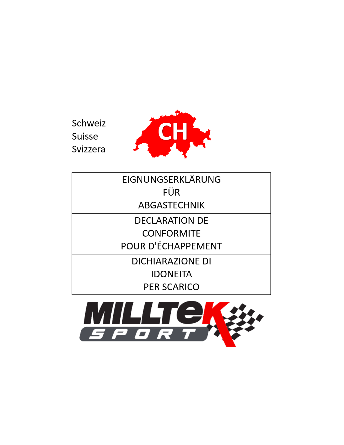 Milltek - CH-Gutachten