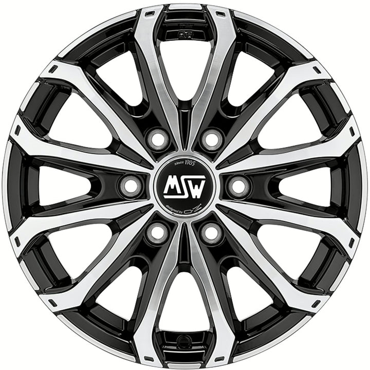 MSW | MSW 48 VAN 6 HOLES | 6.5x16 | 6x120 | ET50 | GLOSS BLACK FULL POLISHED | W19341003T56