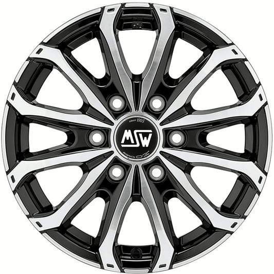 MSW | MSW 48 VAN 6 HOLES | 6.5x16 | 6x120 | ET50 | GLOSS BLACK FULL POLISHED | W19341003T56