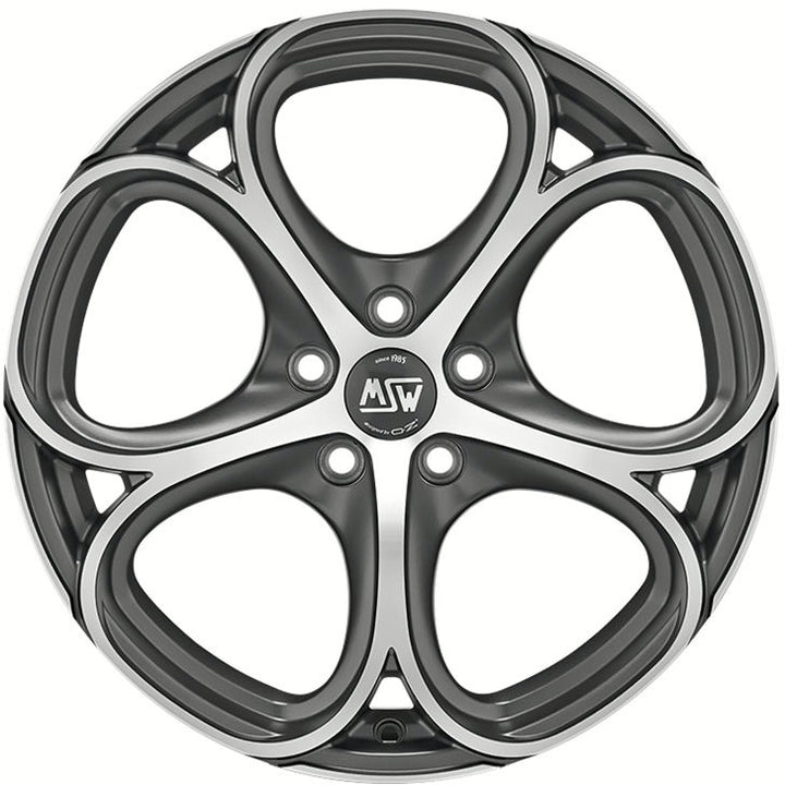 MSW | MSW 82 | 8x18 | 5x110 | ET35 | MATT GUN METAL FULL POLISHED (MGMFP) | W19374002T26