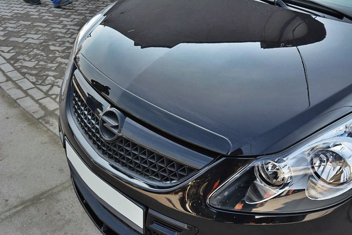 Maxton Design Motorhauben Verlängerung für Opel Corsa D|MK4 OPC schwarz hochglanz