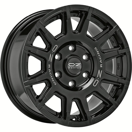 OZ | RALLY LEGEND | 8x17 | 5x120 | ET35 | GLOSS BLACK + DARK LETTERING | W01E00001CAJ