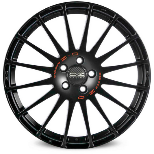 OZ | SUPERTURISMO GT | 7x18 | 4x100 | ET35 | MATT BLACK RED LETTERING | W0168625079