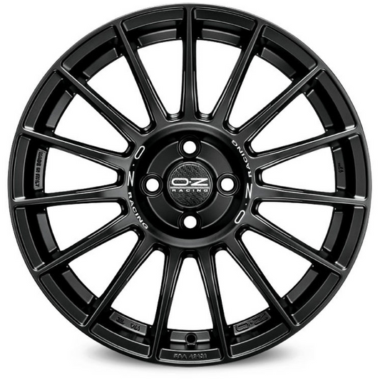 OZ | SUPERTURISMO LM | 8.5x19 | 5x112 | ET38 | MATT BLACK SILVER LETTERING | W01852203R9
