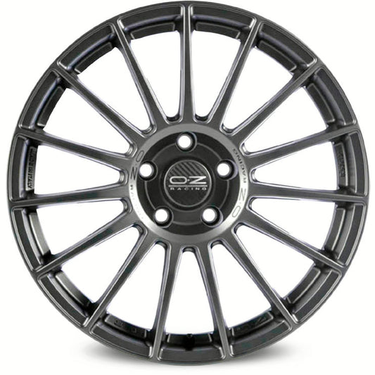 OZ | SUPERTURISMO LM | 7.5x17 | 4x108 | ET40 | MATT GRAPHITE SILVER LETTERING | W0193920246