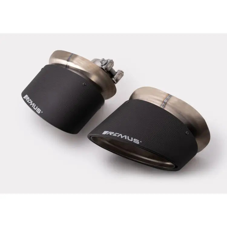 Remus Auspuffanlage Audi RS3 8V Limousine/Sportback - Endrohr-Variante: Endrohr-Set li/re je 1 Carbon-Endrohr 175x108