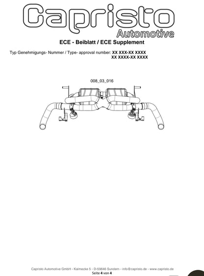 Capristo Sportauspuff - Audi R8 mit CH-Gutachten