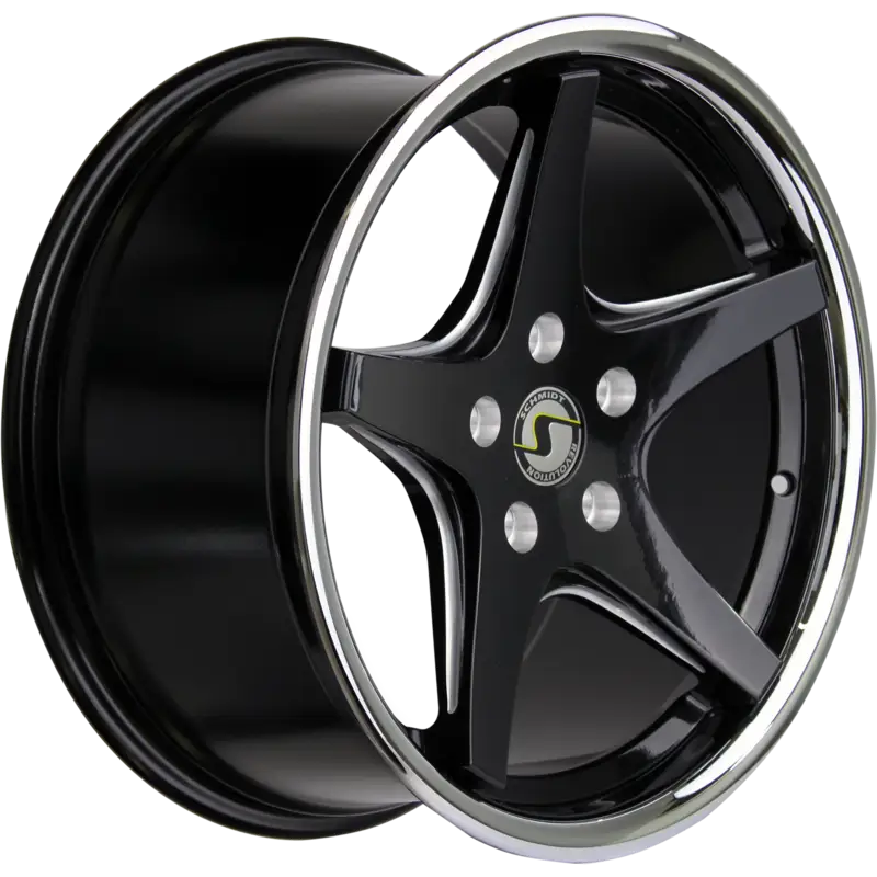 SCHMIDT | Design: XS5 18 | Gr?sse: 8.5x18 | ET: 25-45 | Lochkreis: 4x98-114.3 | Farbe: gloss black inox lip