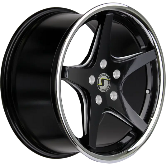 SCHMIDT | Design: XS5 18 | Grösse: 9.5x18 | ET: 18-45 | Lochkreis: 5x105-130 | Farbe: gloss black inox lip