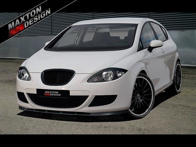Maxton Design Frontlippe für Seat Leon MK2 Vorfacelift schwarz hochglanz