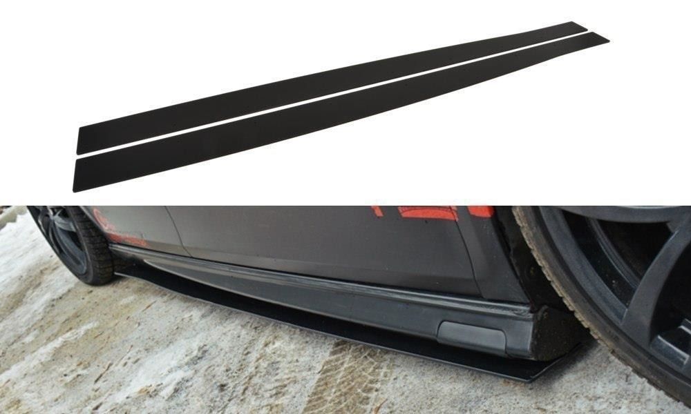 Maxton Design Racing-Seitenschweller für Seat Leon MK2 schwarz unbearbeitet