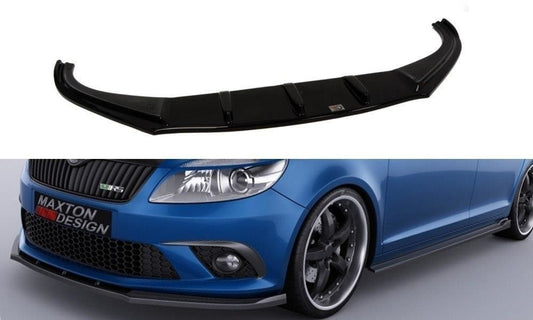 Maxton Design Frontlippe für Skoda Fabia MK2 RS schwarz strukturiert