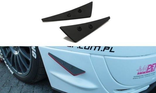 Maxton Design Racing-Canards für Subaru Impreza MK2|GD WRX|STI schwarz unbearbeitet