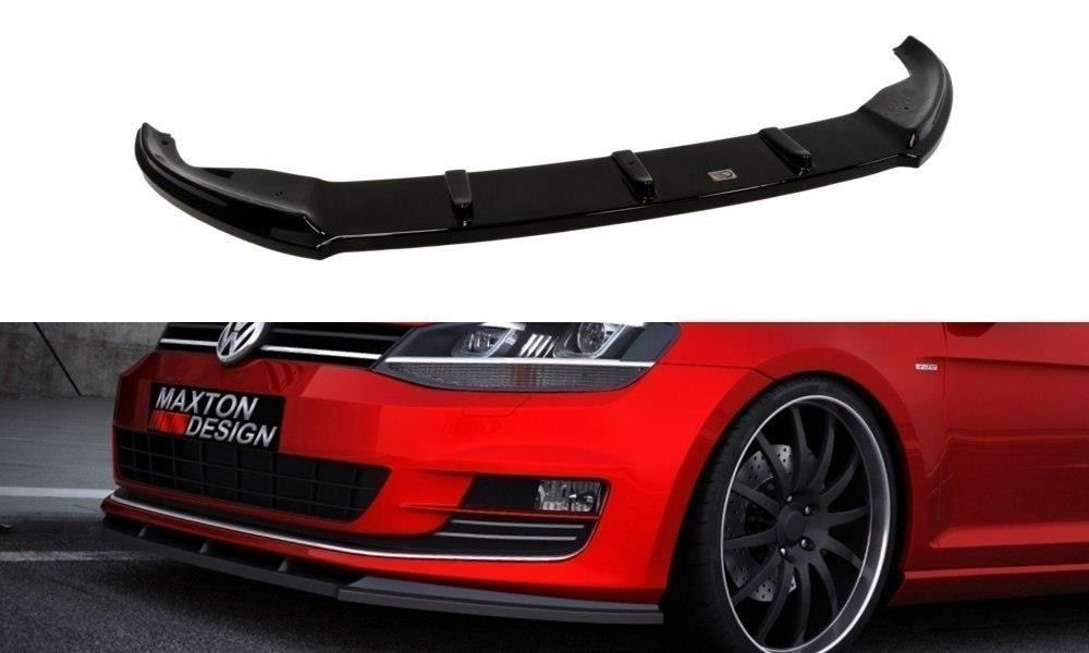 Maxton Design Frontlippe für Volkswagen Golf MK7|Golf 7 Serie schwarz strukturiert