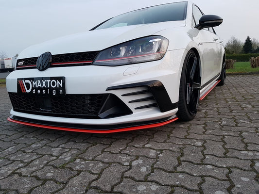 Maxton Design Frontlippe für Volkswagen Golf MK7|Golf 7 Clubsport schwarz strukturiert