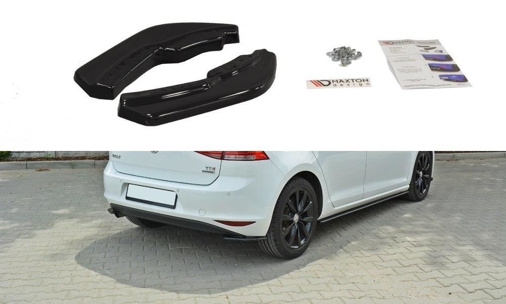 Maxton Design Diffusor-Erweiterungen für Volkswagen Golf MK7|Golf 7 Serie schwarz strukturiert