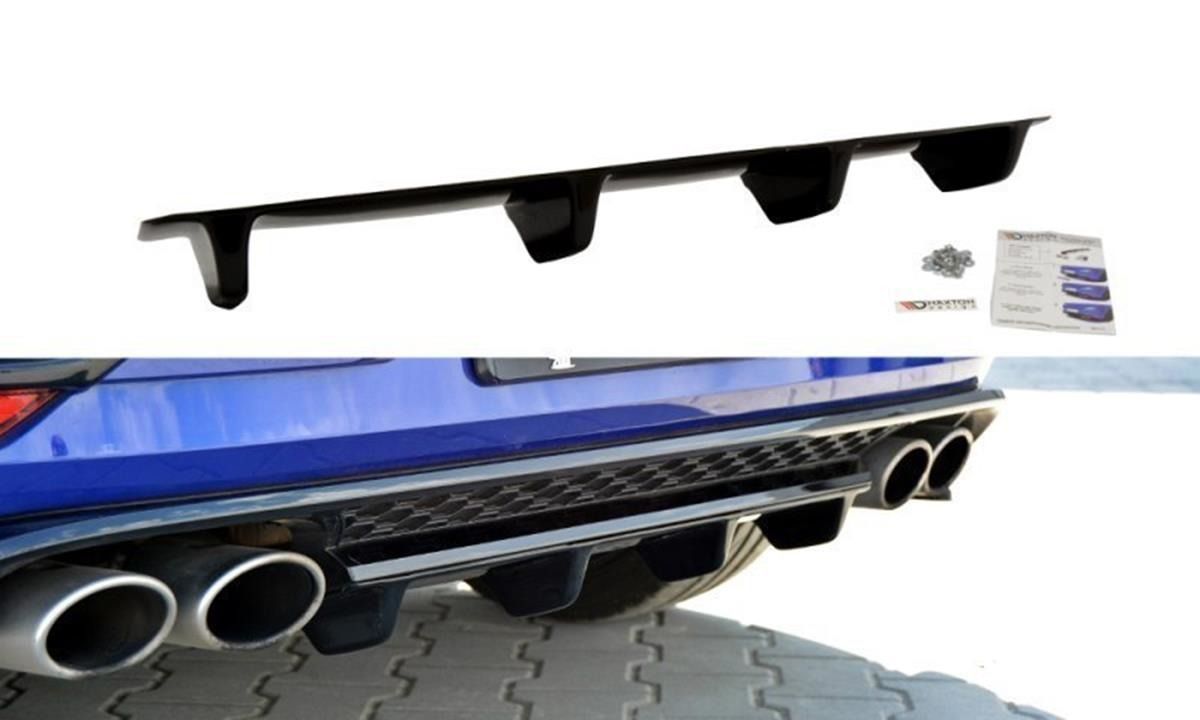 Maxton Design Diffusor für Volkswagen Golf MK7|Golf 7 R Facelift schwarz hochglanz