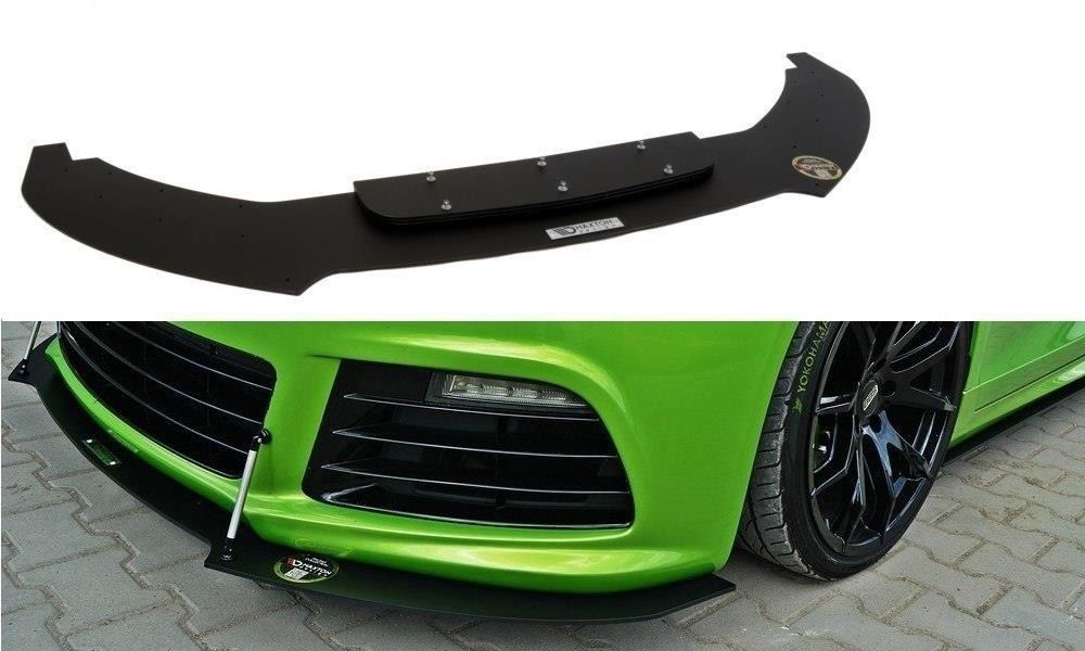 Maxton Design Racing-Frontlippe für Volkswagen Scirocco Scirocco 3 R schwarz unbearbeitet